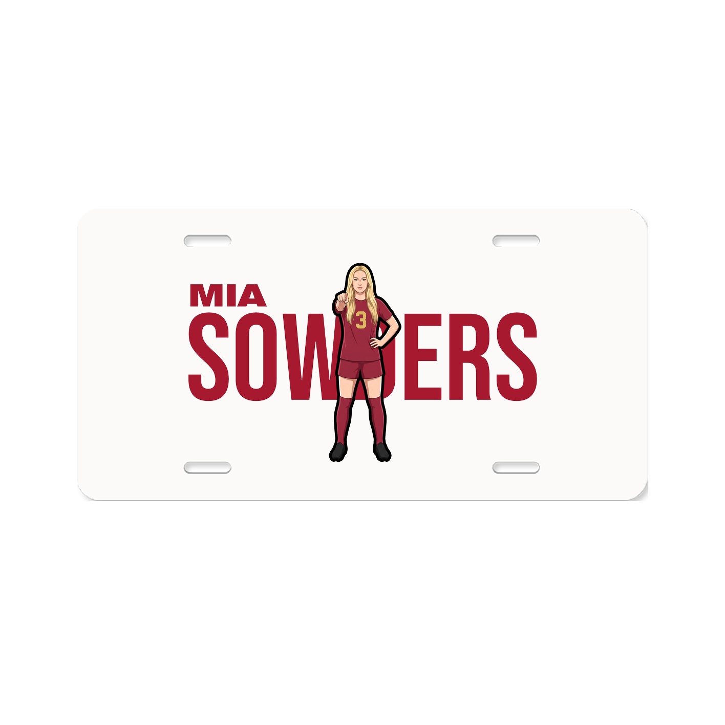 License Plate — Player Name in Classic