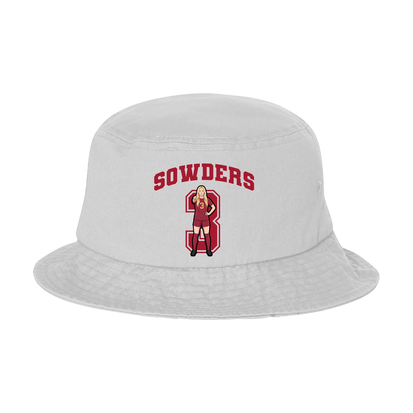 Bucket Cap — Number in White