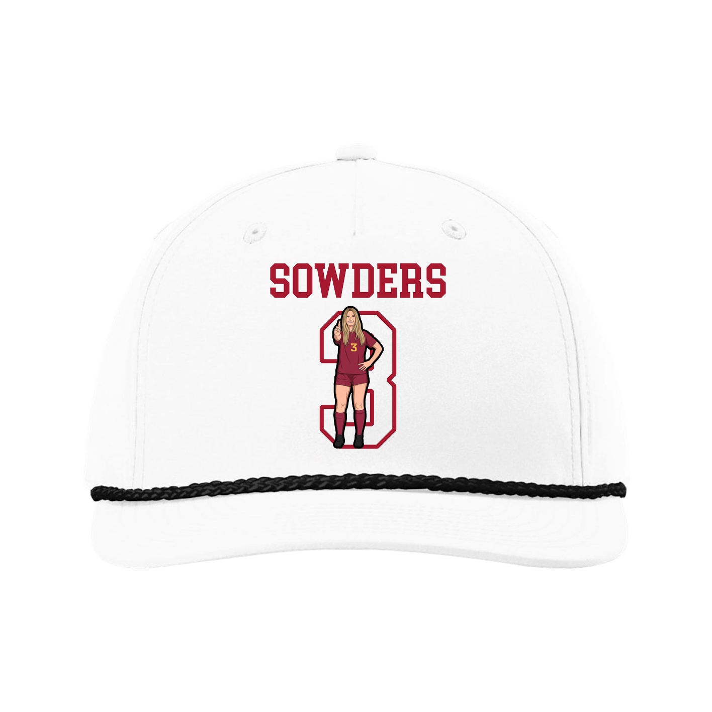 Five-Panel Classic Rope Cap — Shirsey in White