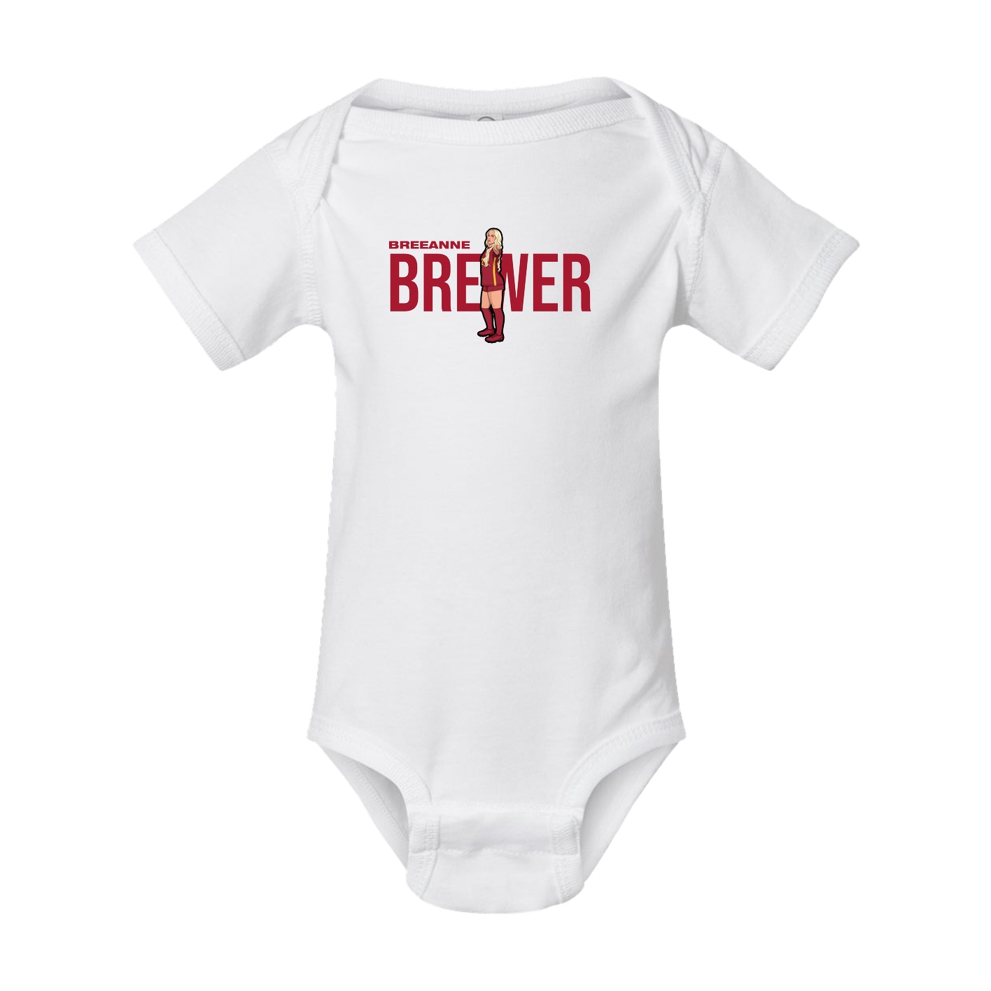 Baby Onesie — Player Name in White