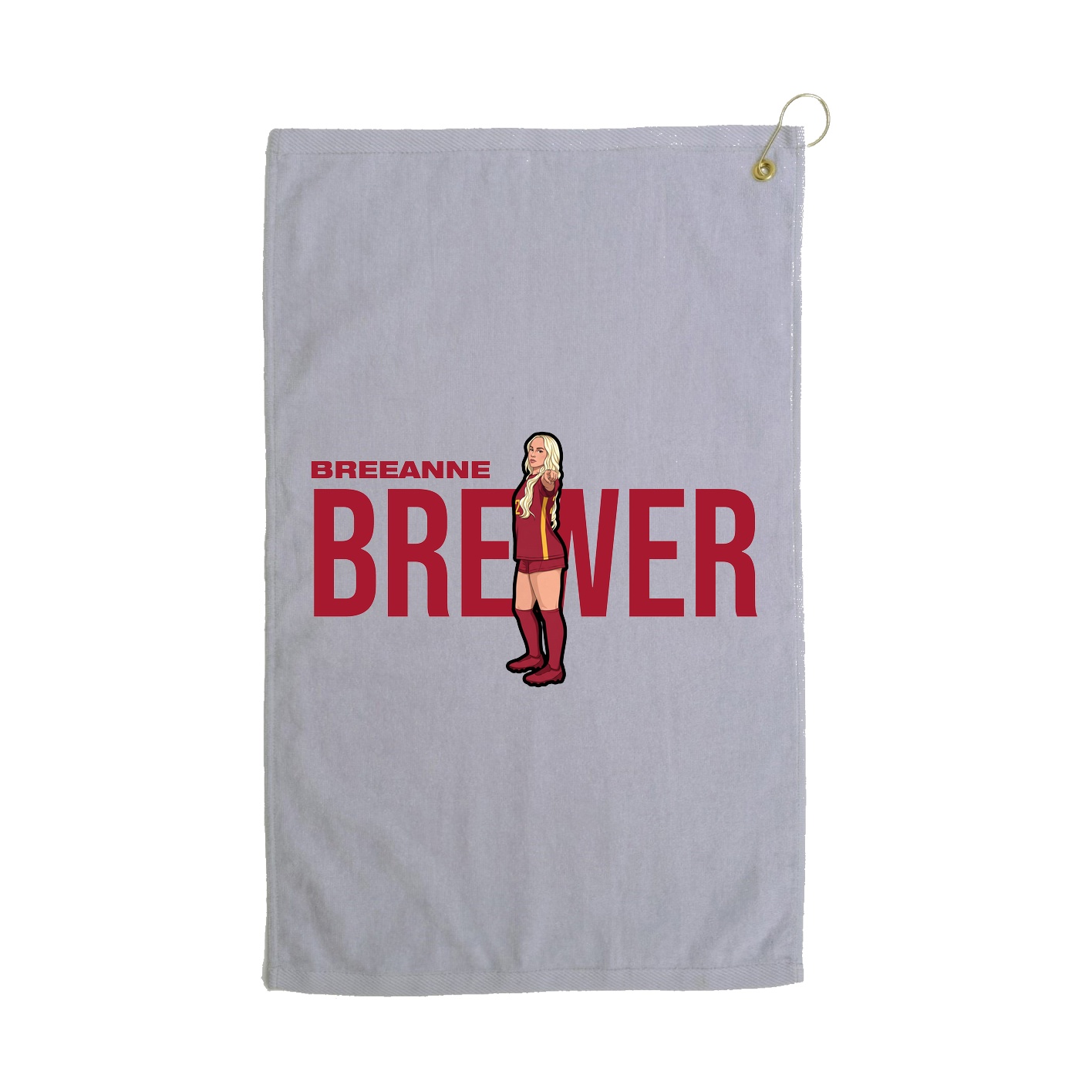 Golf Towel — Player Name in Grey