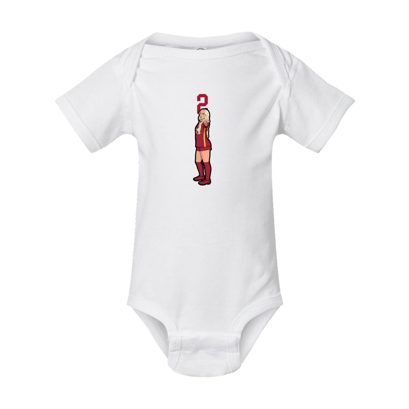 Baby Onesie — Number Top in White