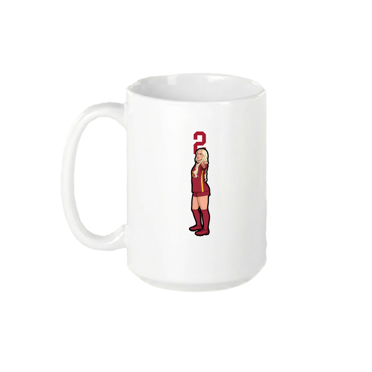 15oz Coffee Mug — Number Top in White