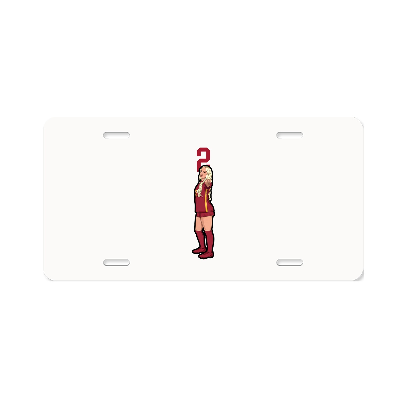 License Plate — Number Top in Classic