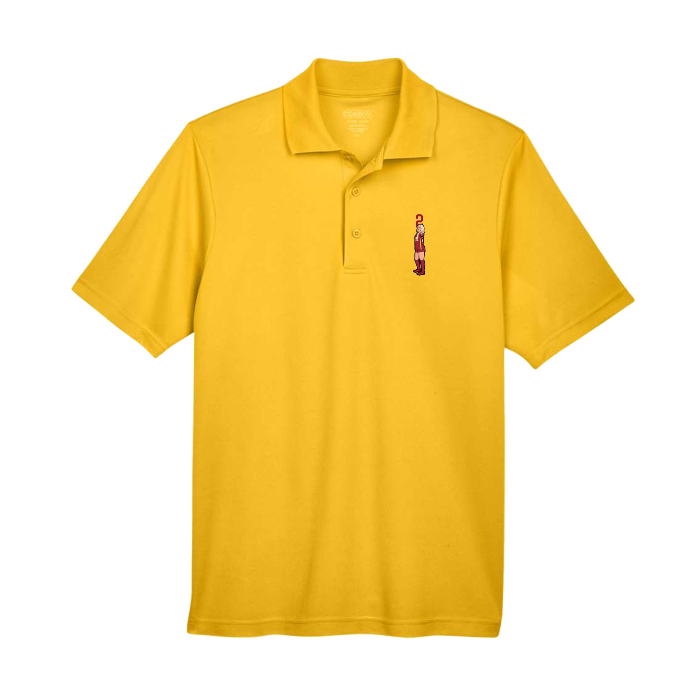 Performance Polo — Number Top in Gold