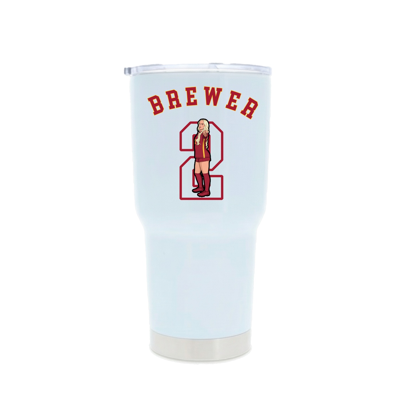 30oz Stainless Steel Tumbler — Shirsey Arch in White