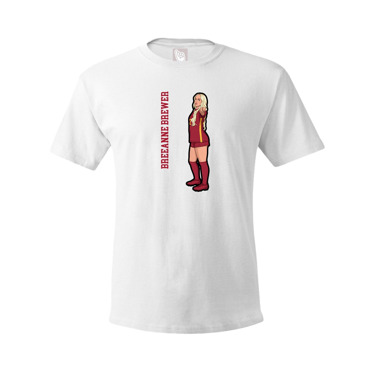 Tee — Name Vertical in White