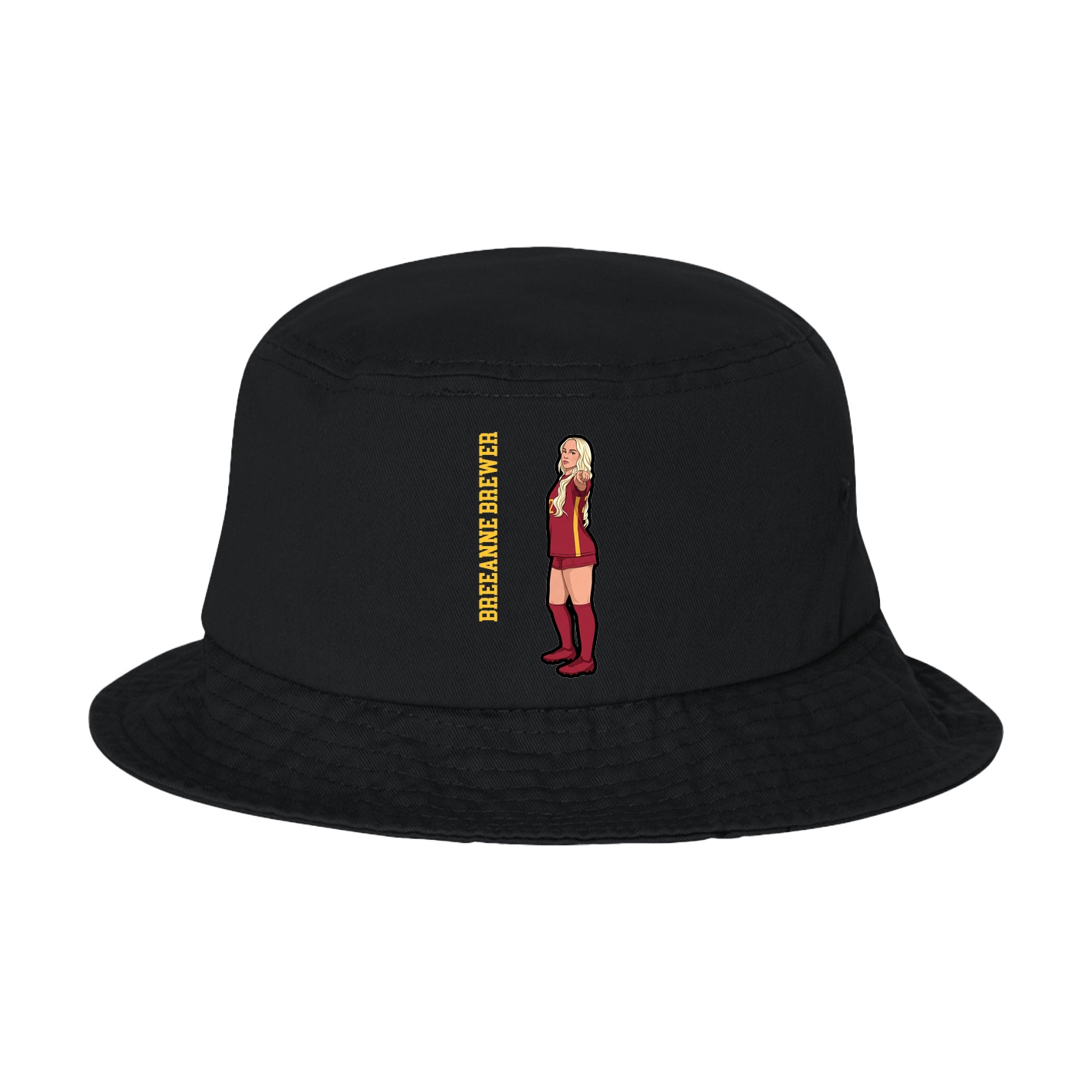 Bucket Cap — Name Vertical in Black