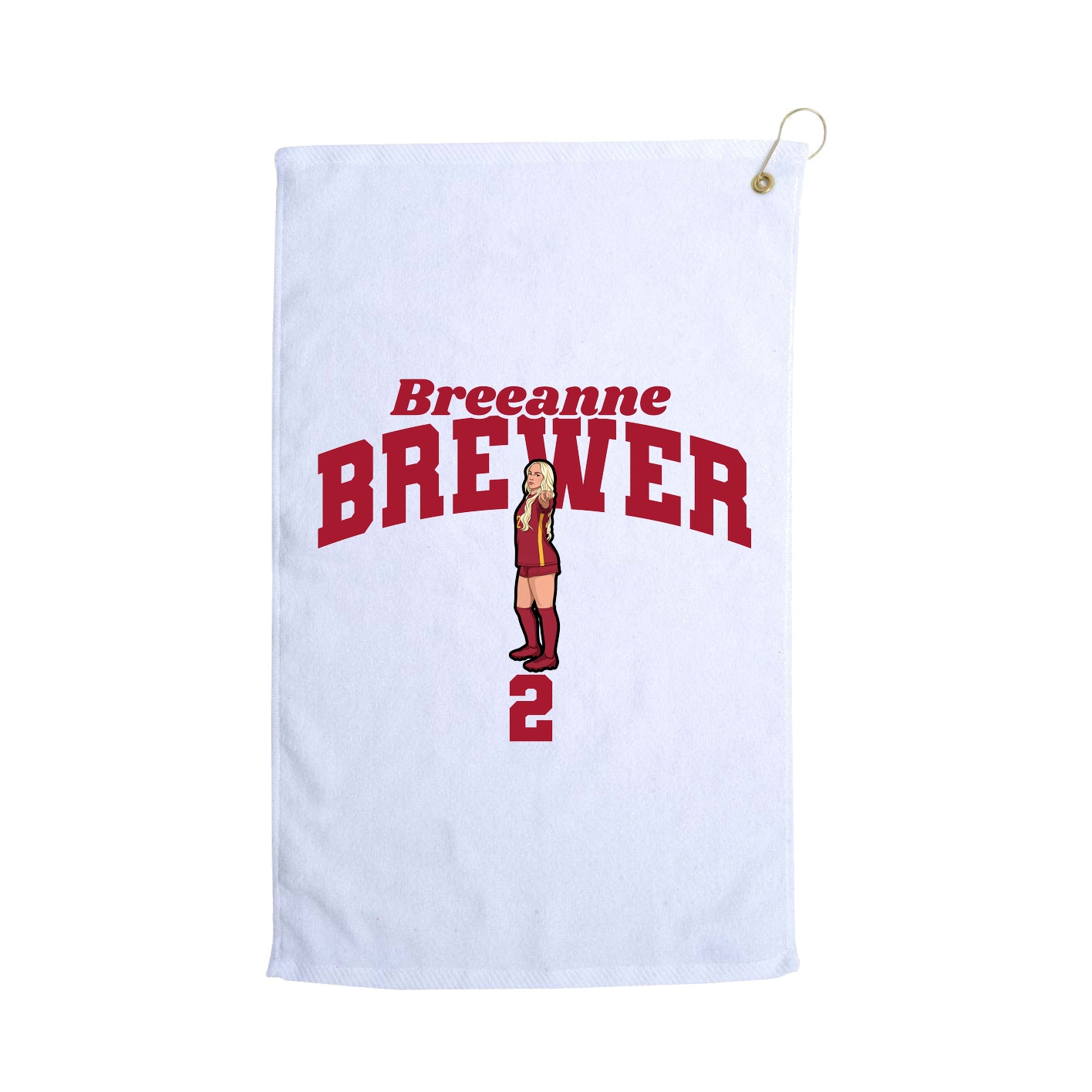 Golf Towel — Signature Arch in White