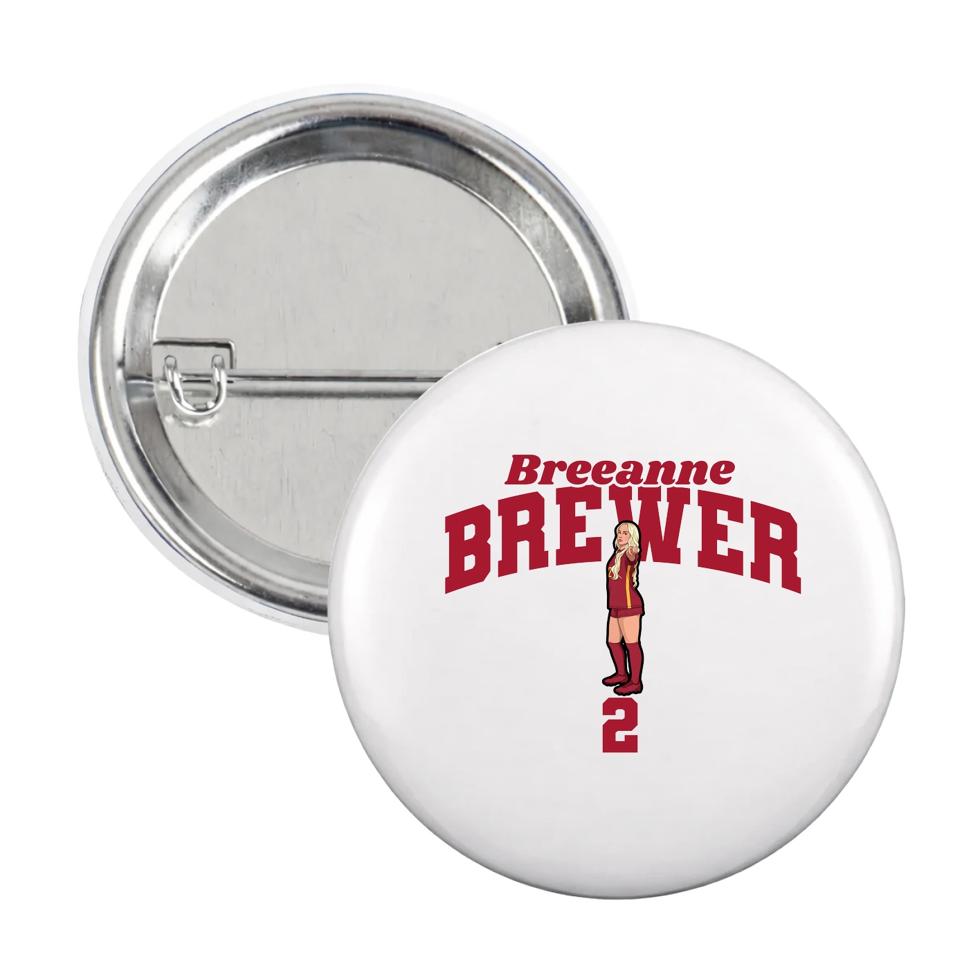 Game Day Button — Signature Arch in White