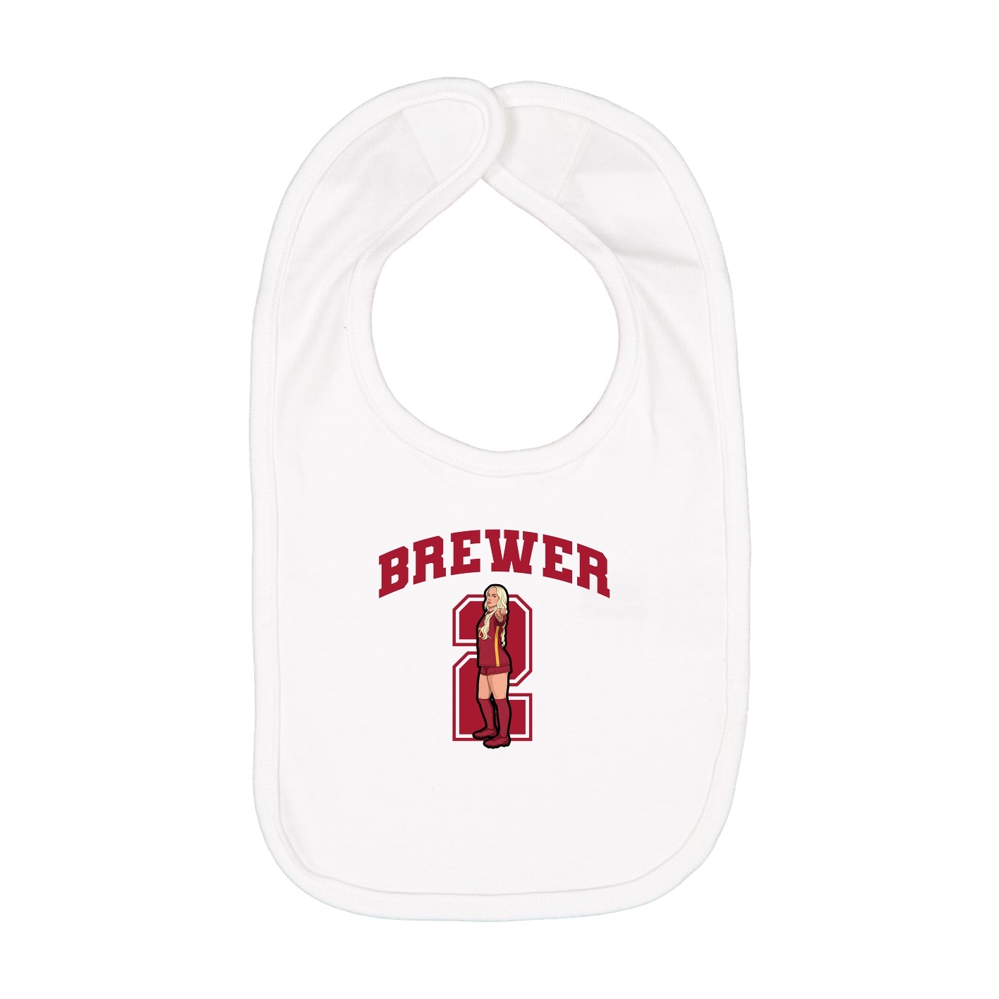 Infant Bib — Number in White