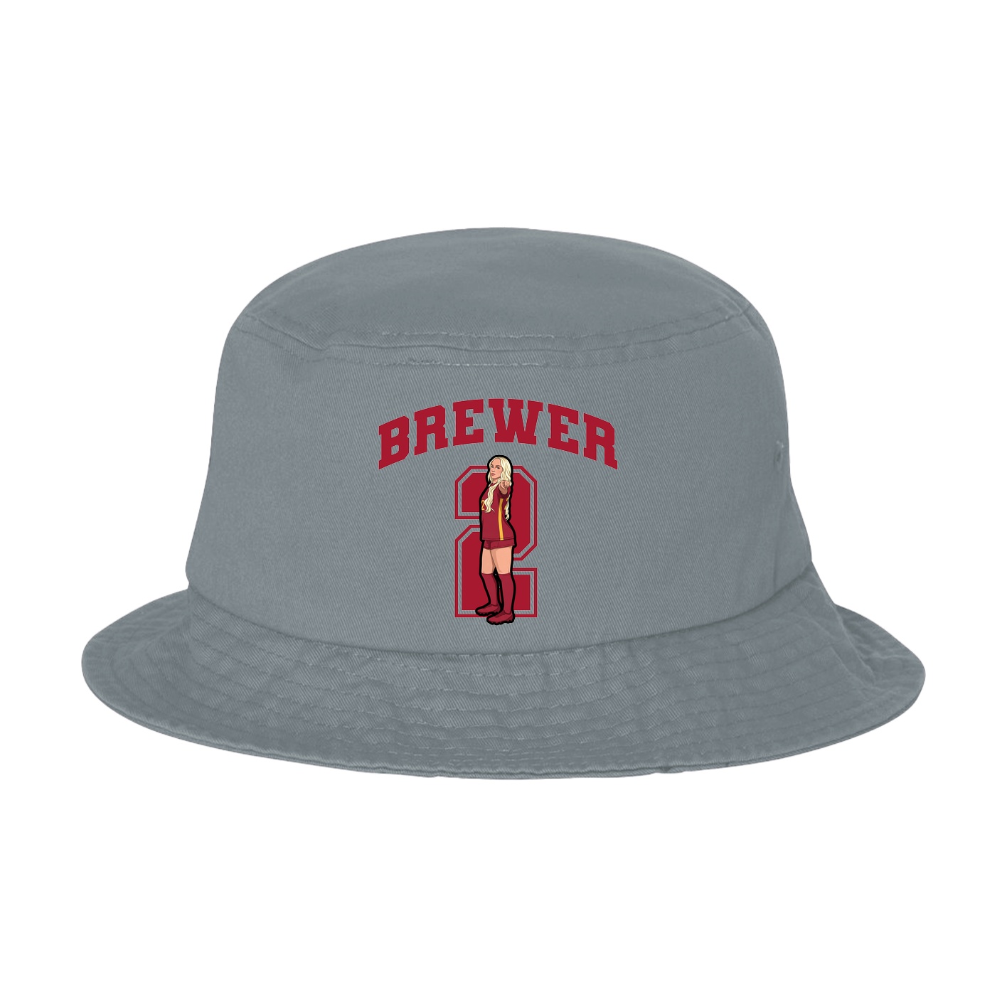 Bucket Cap — Number in Grey