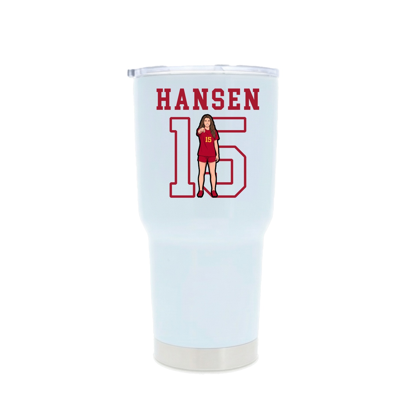 30oz Stainless Steel Tumbler — Shirsey in White