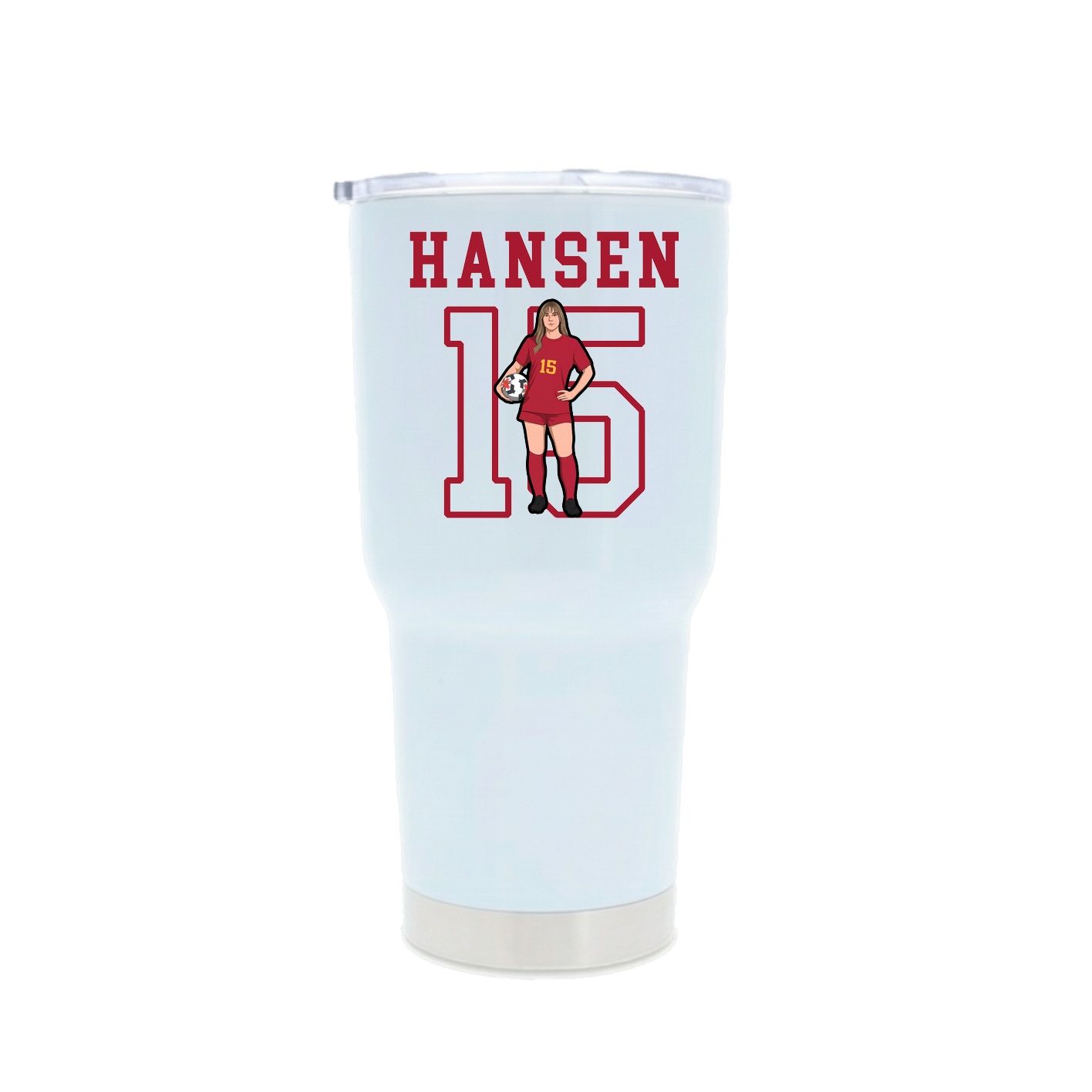 30oz Stainless Steel Tumbler — Shirsey in White