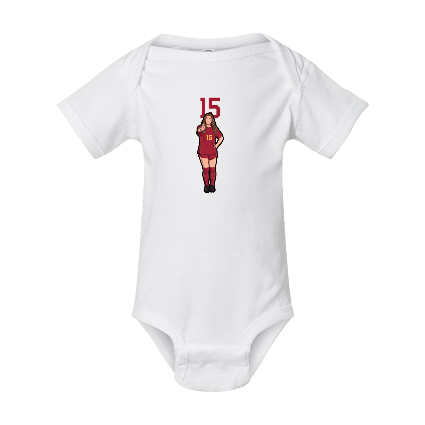 Baby Onesie — Number Top in White