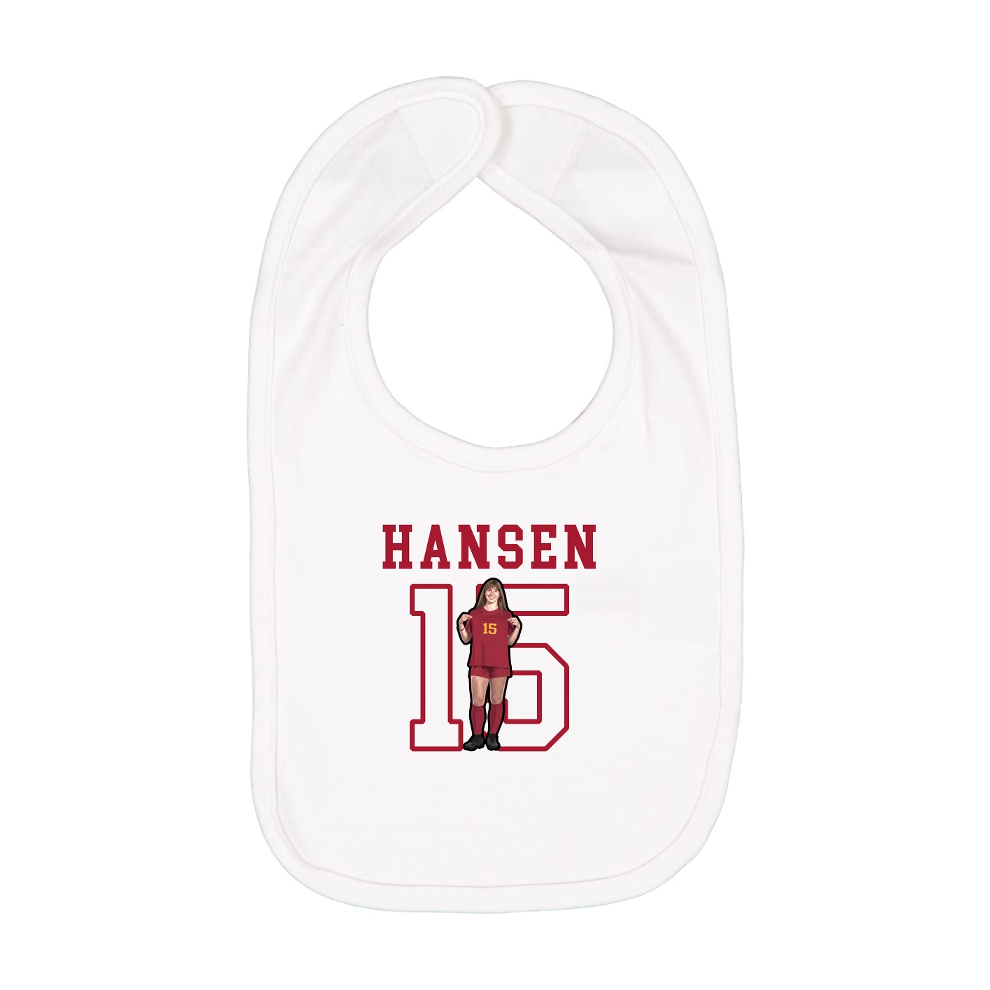 Infant Bib — Shirsey in White