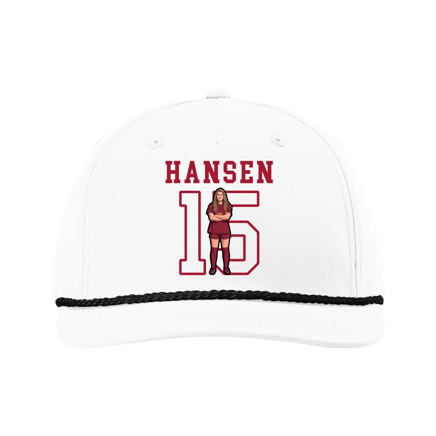 Five-Panel Classic Rope Cap — Shirsey in White