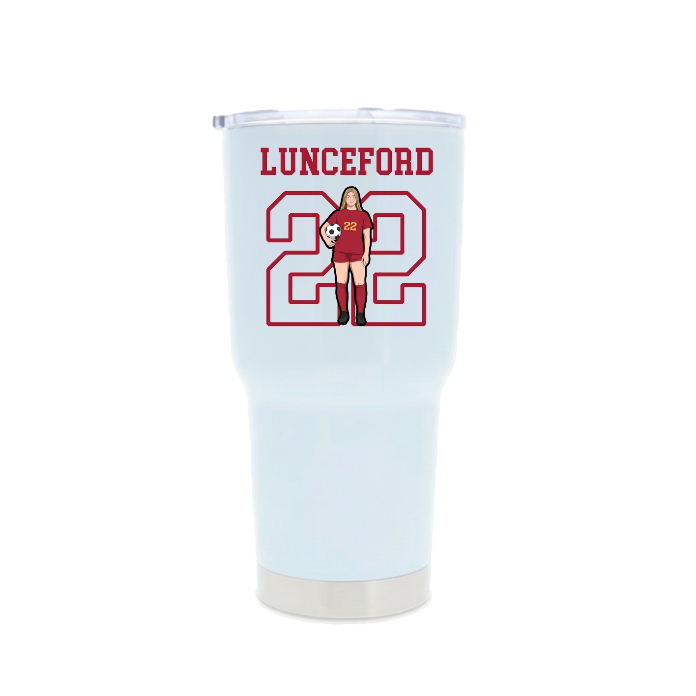30oz Stainless Steel Tumbler — Shirsey in White
