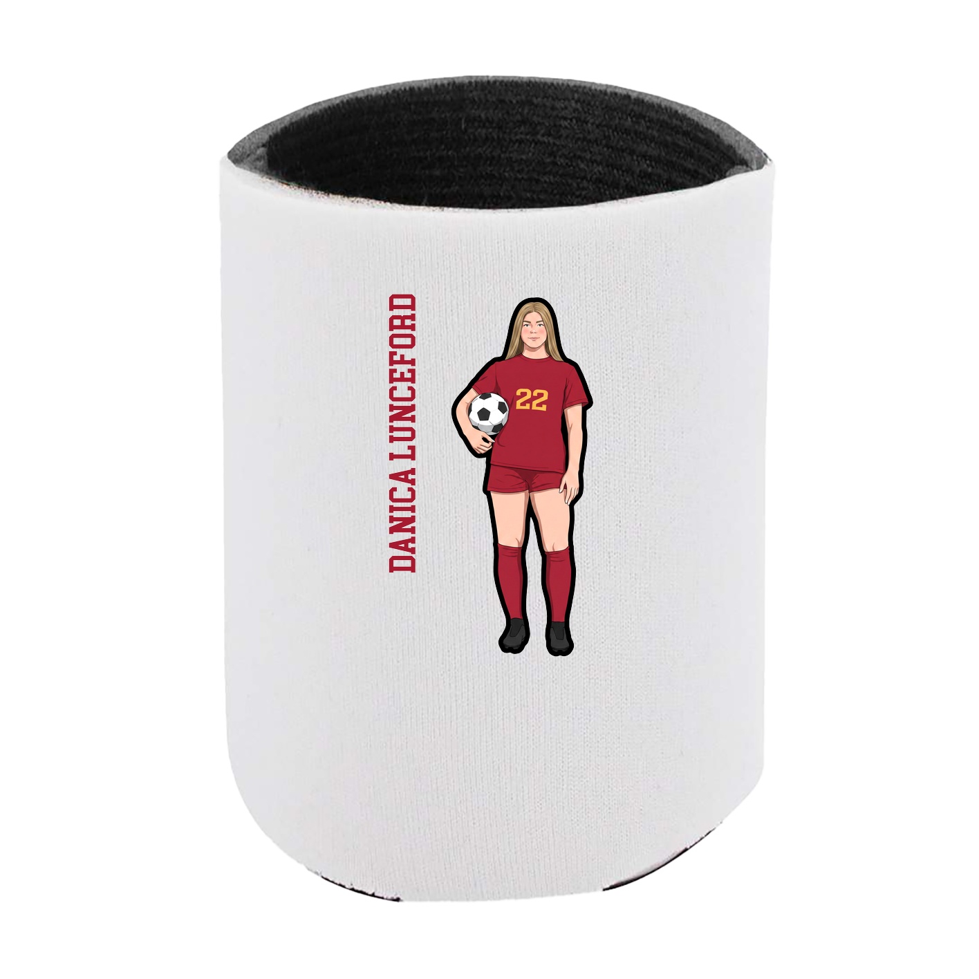 Can Holder — Name Vertical in White