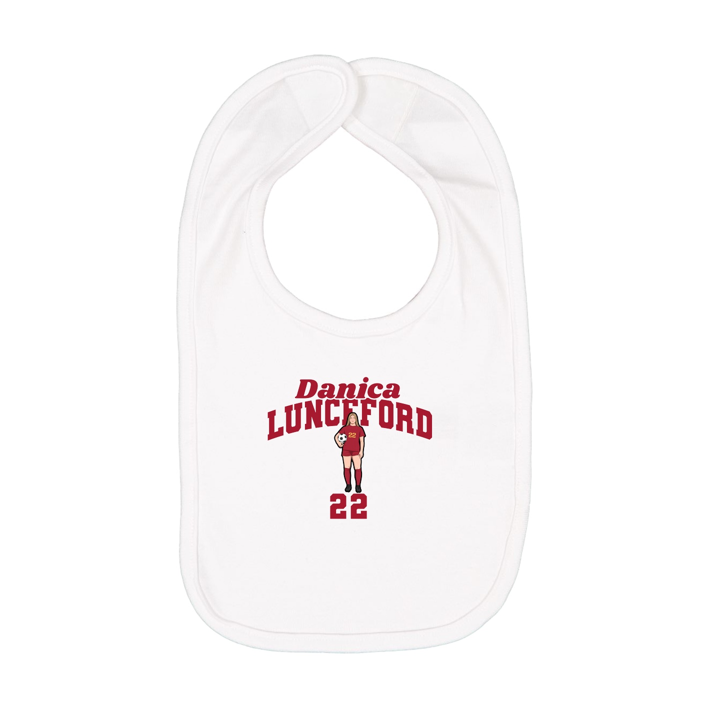 Infant Bib — Signature Arch in White