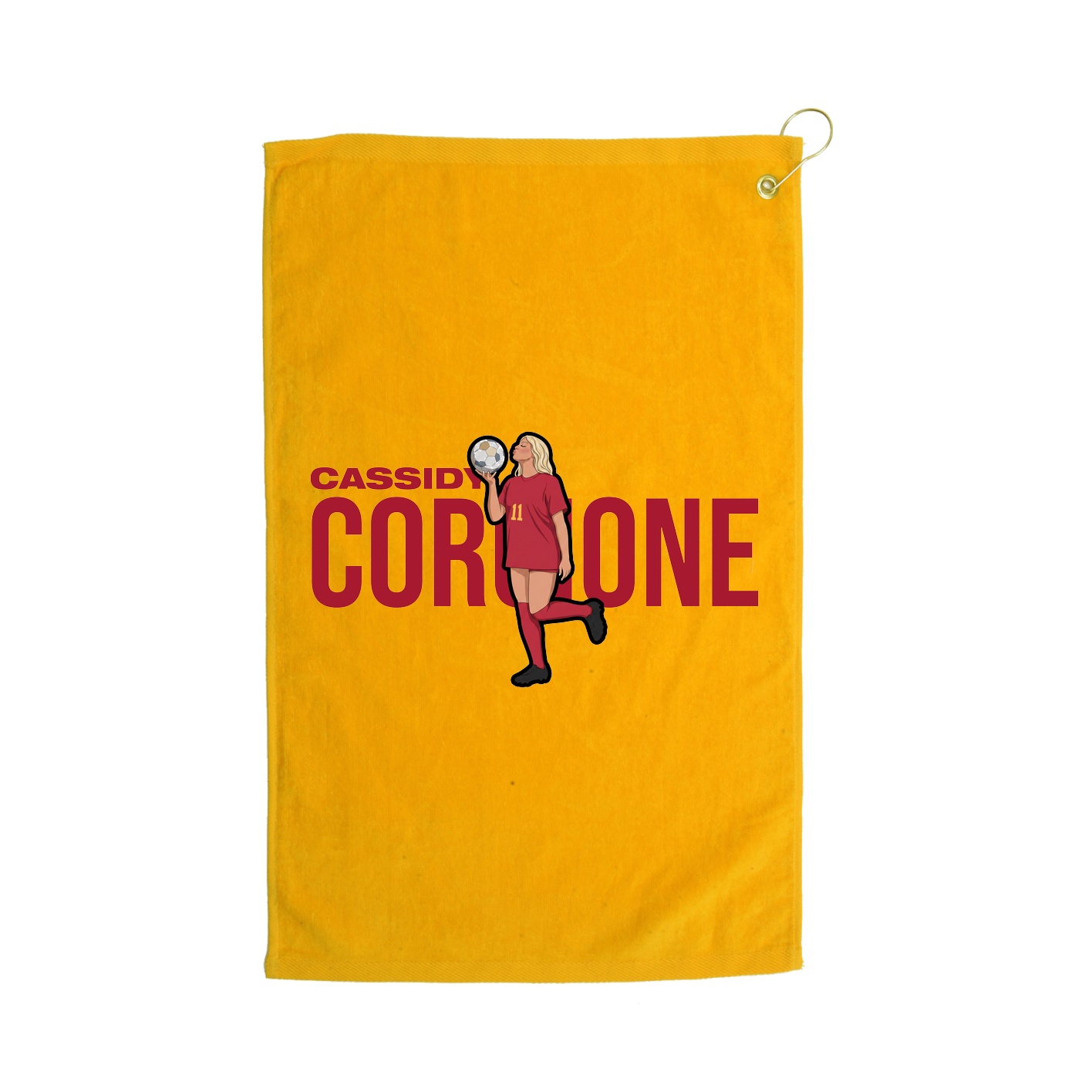 Golf Towel — Player Name in Gold