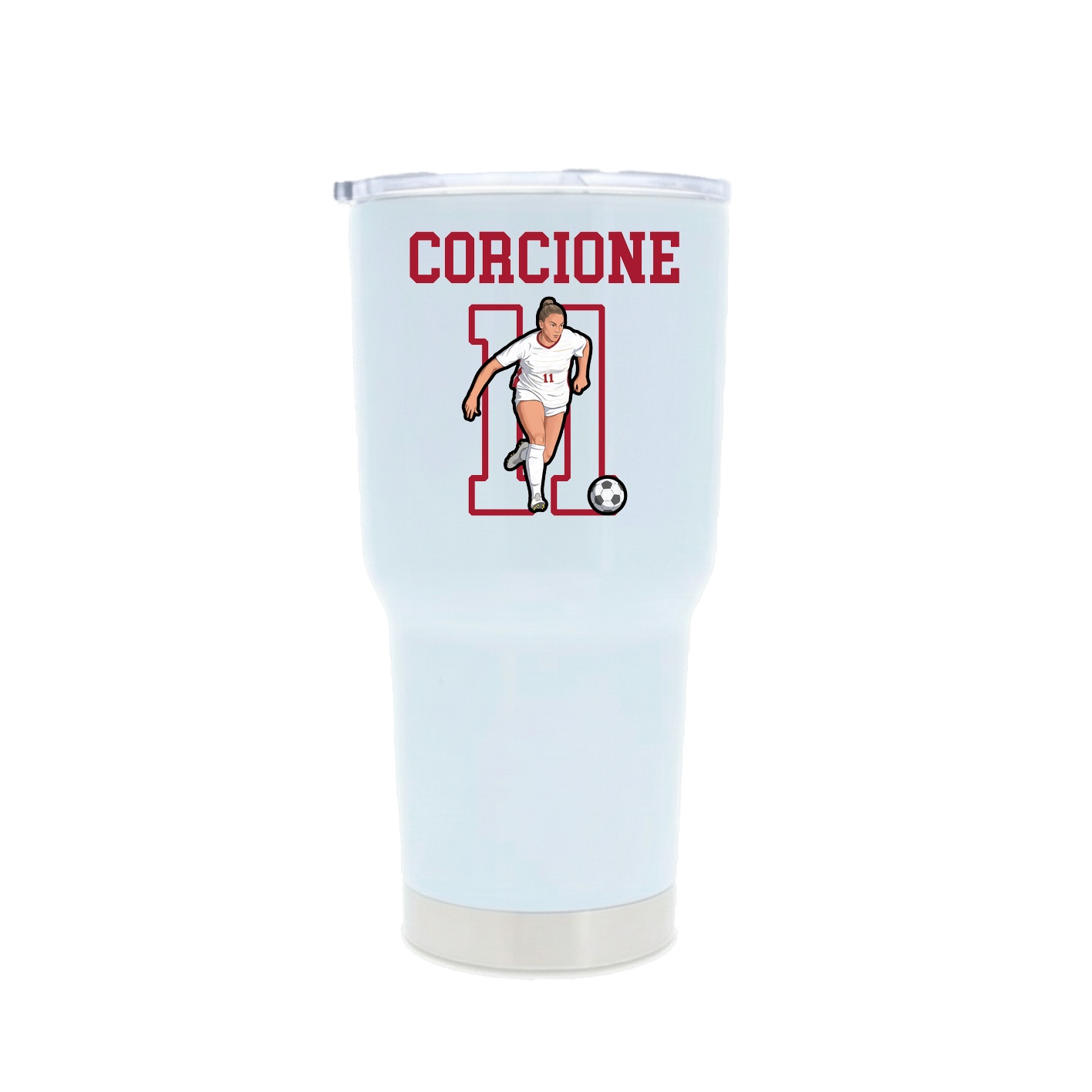 30oz Stainless Steel Tumbler — Shirsey in White