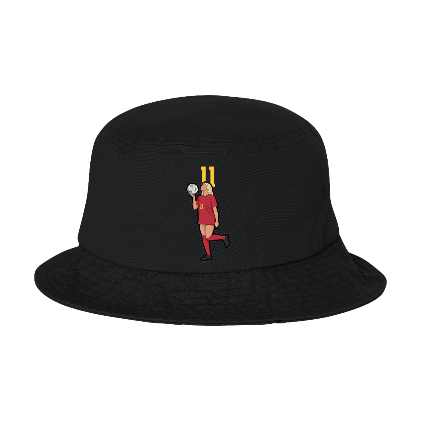 Bucket Cap — Number Top in Black