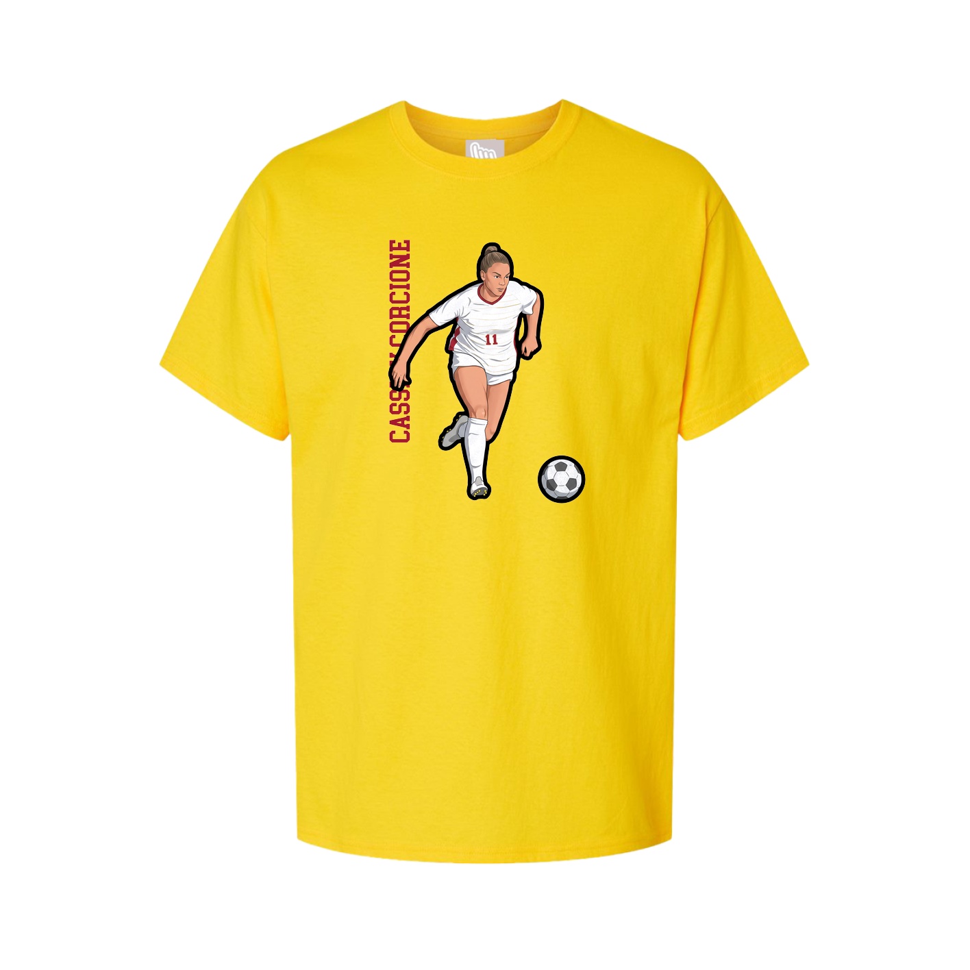 Youth Tee — Name Vertical in Gold