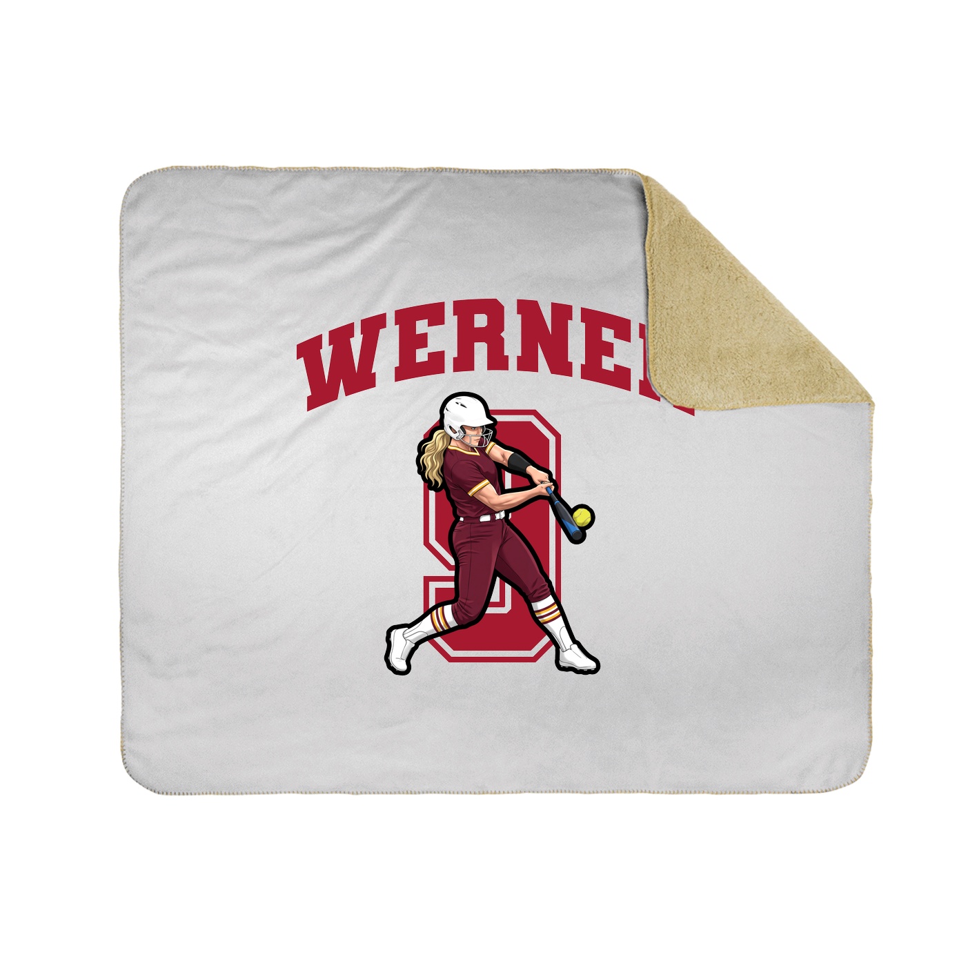Throw Blanket — Number in White