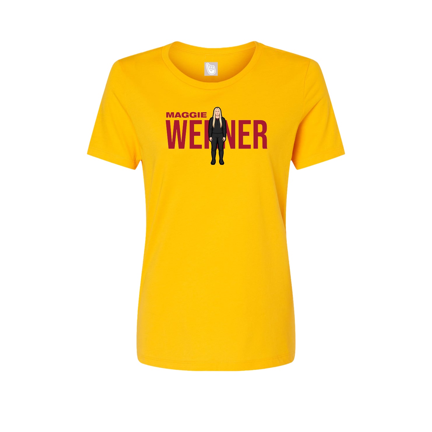 Fitted Women's Tee — Player Name in Gold
