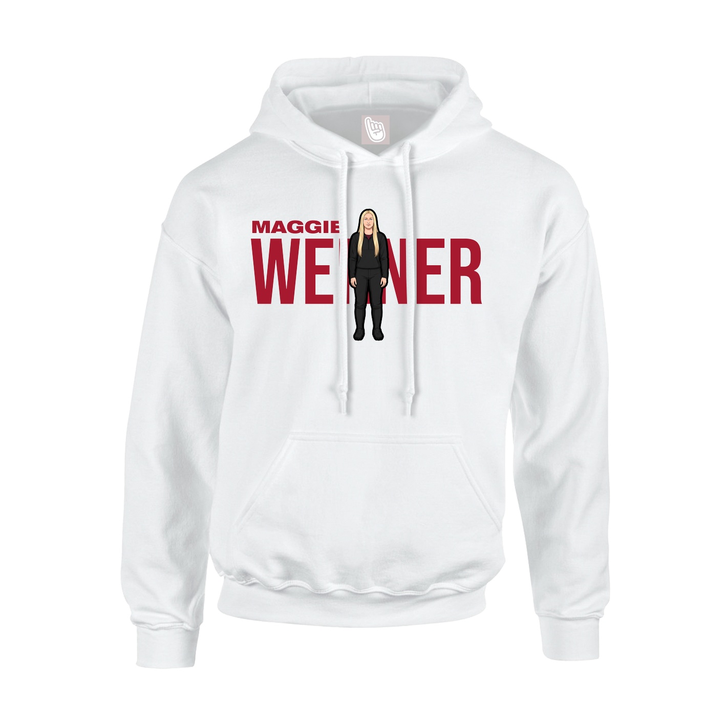 Youth Hoodie — Player Name in White