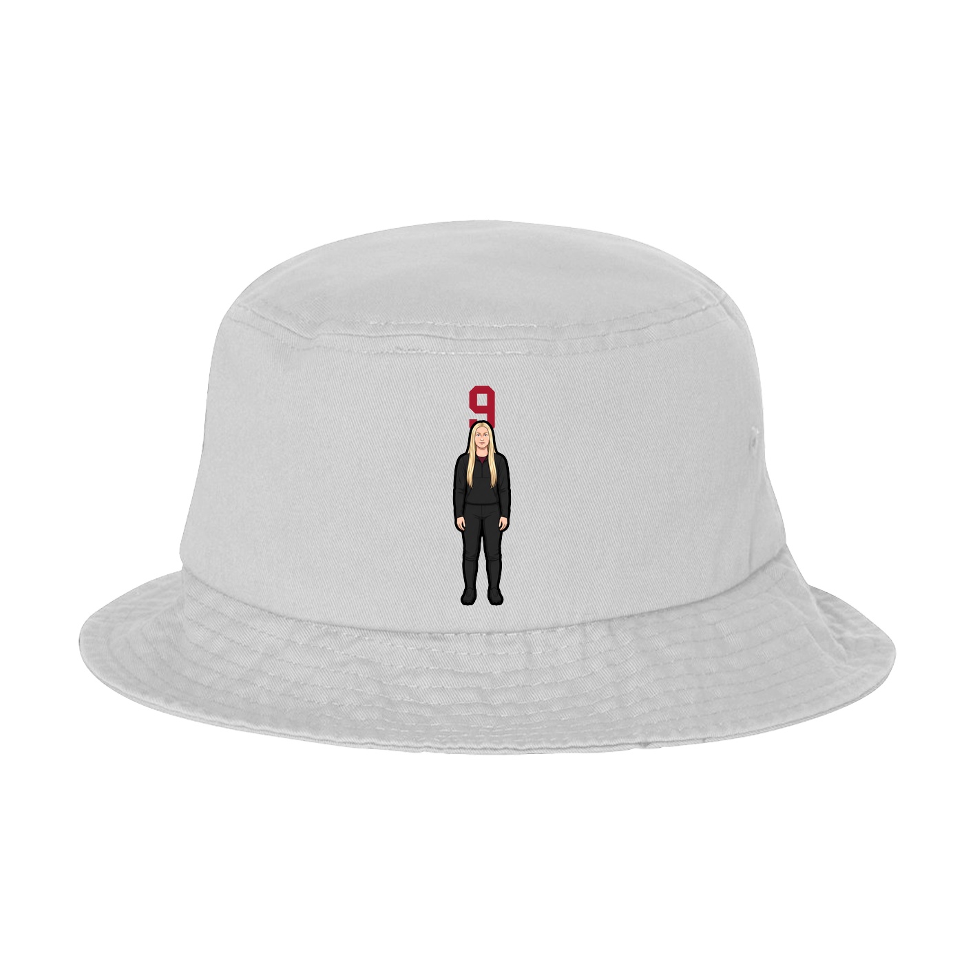 Bucket Cap — Number Top in White