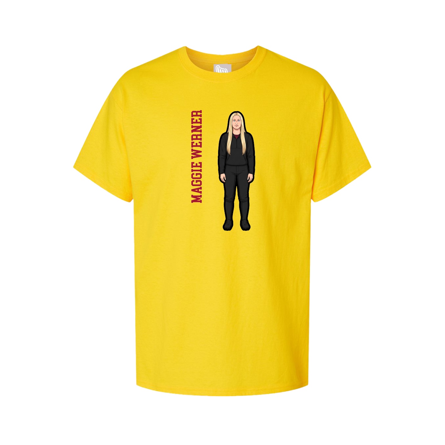 Youth Tee — Name Vertical in Gold