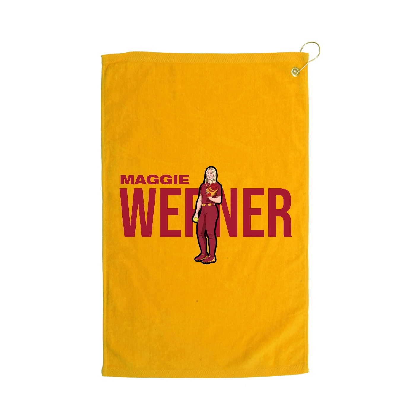 Golf Towel — Player Name in Gold