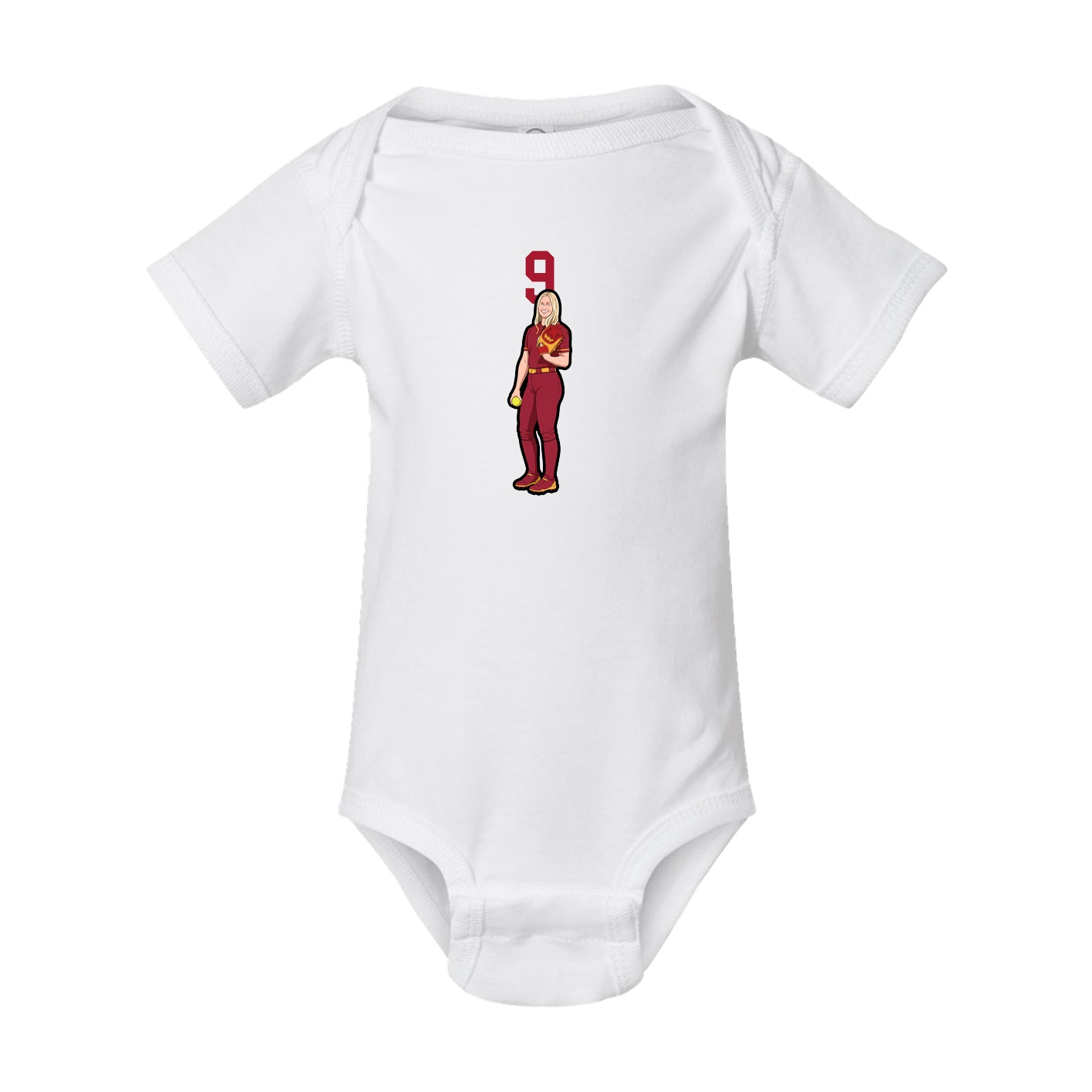 Baby Onesie — Number Top in White