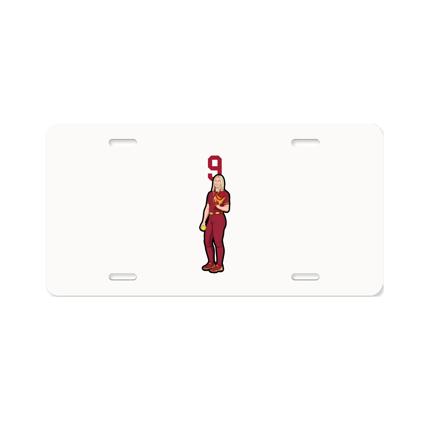 License Plate — Number Top in Classic