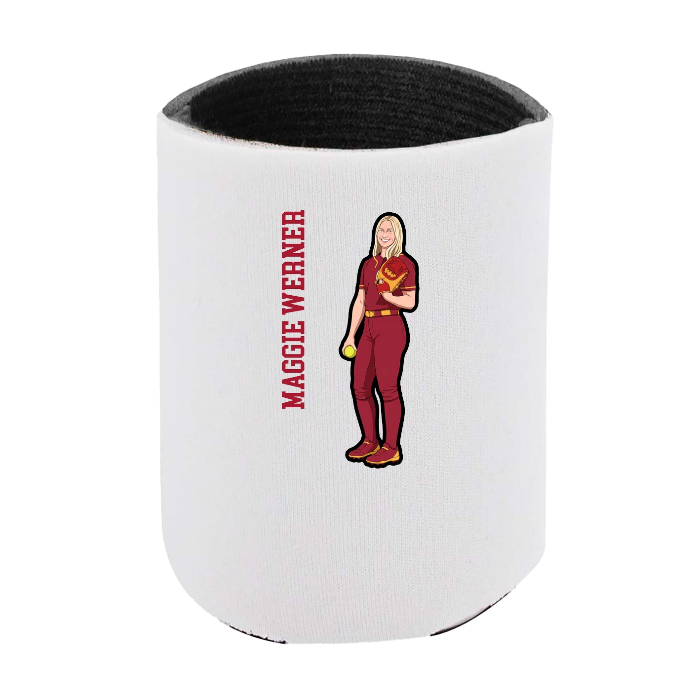 Can Holder — Name Vertical in White
