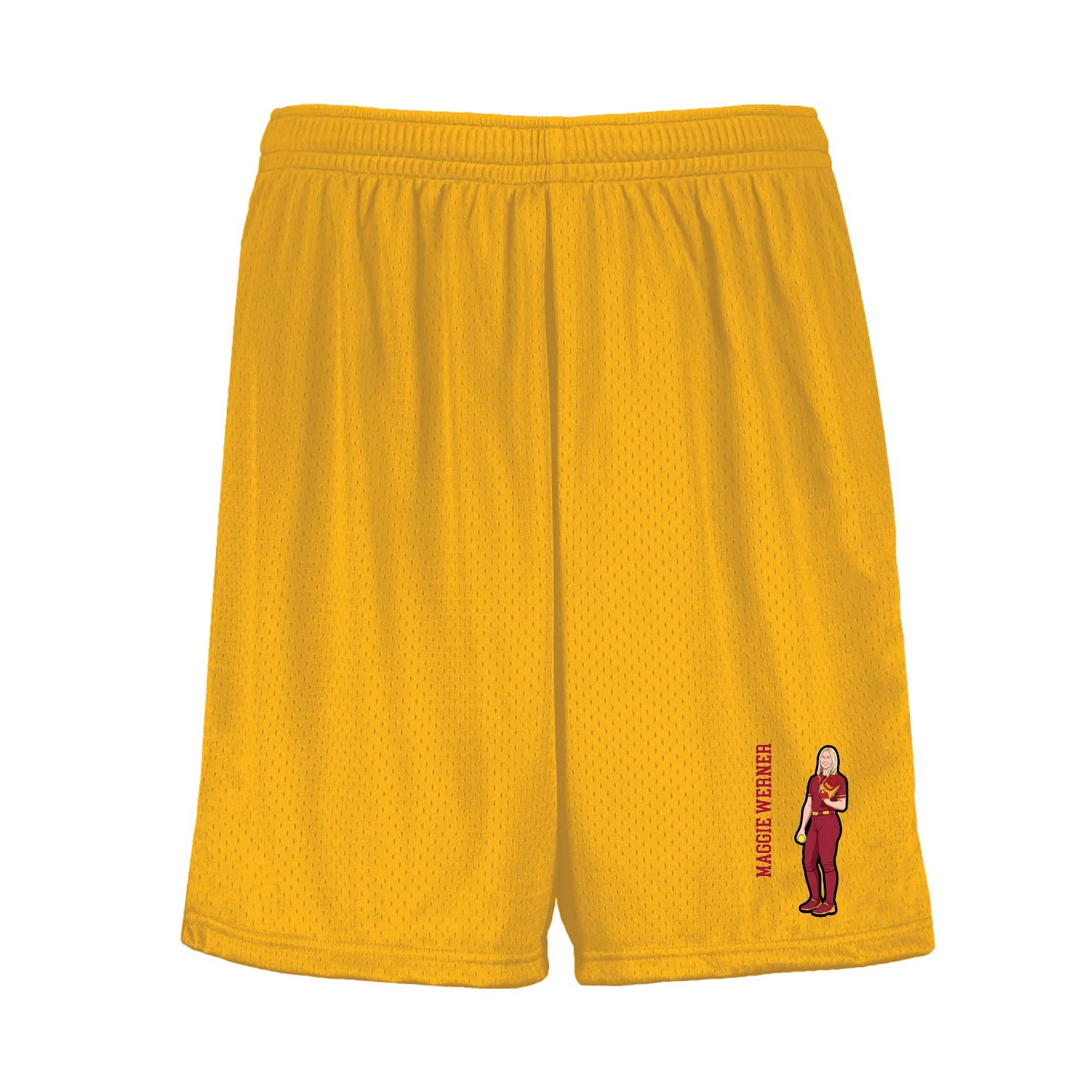 Shorts — Name Vertical in Gold