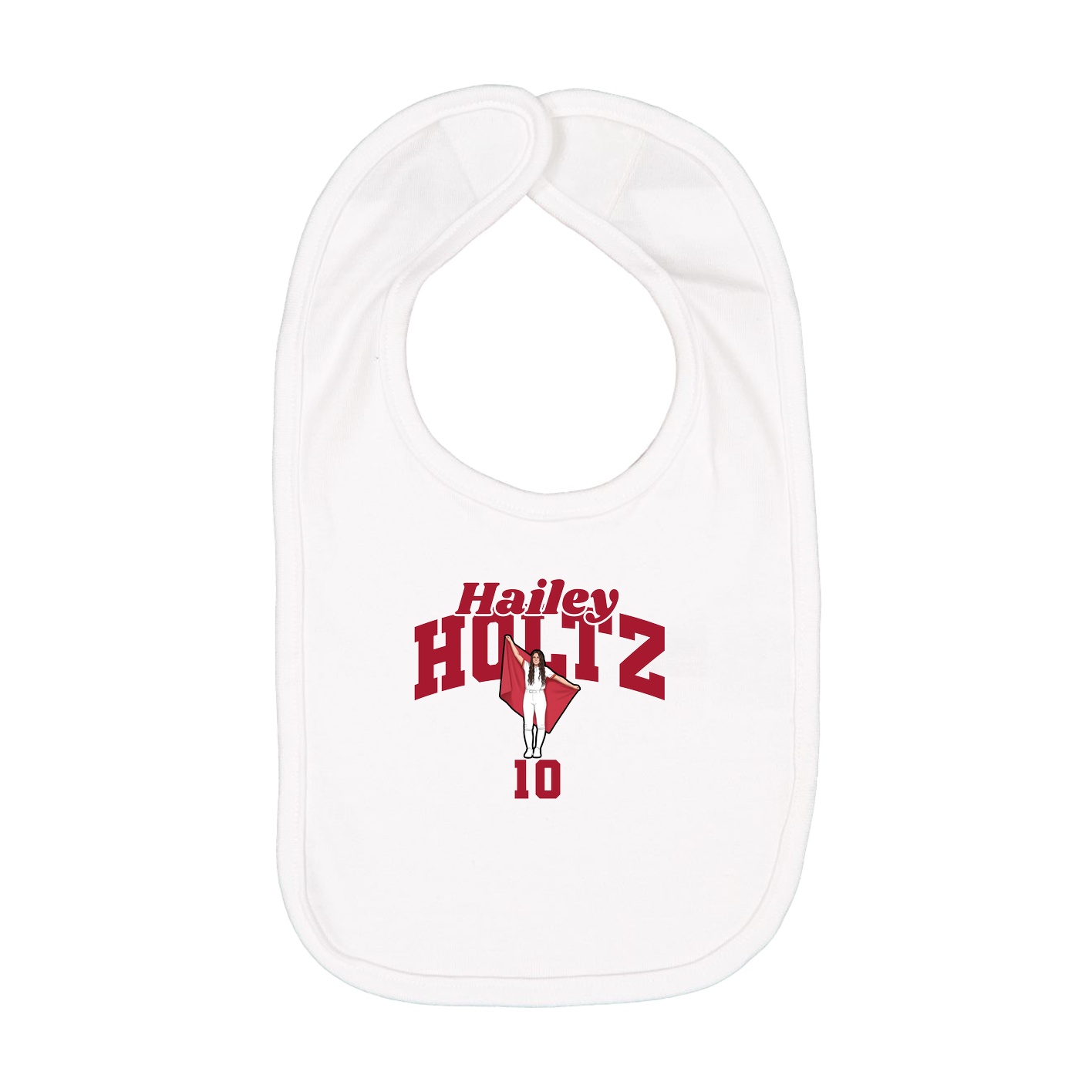 Infant Bib — Signature Arch in White