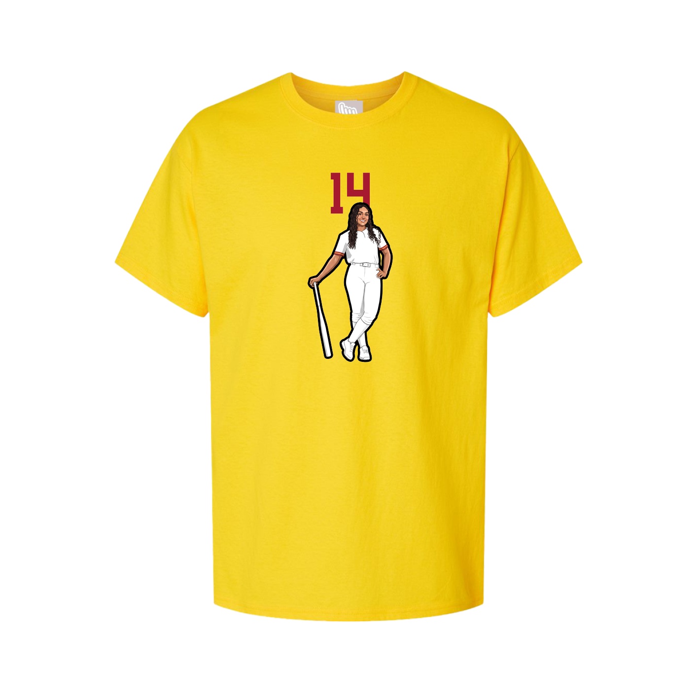 Youth Tee — Number Top in Gold