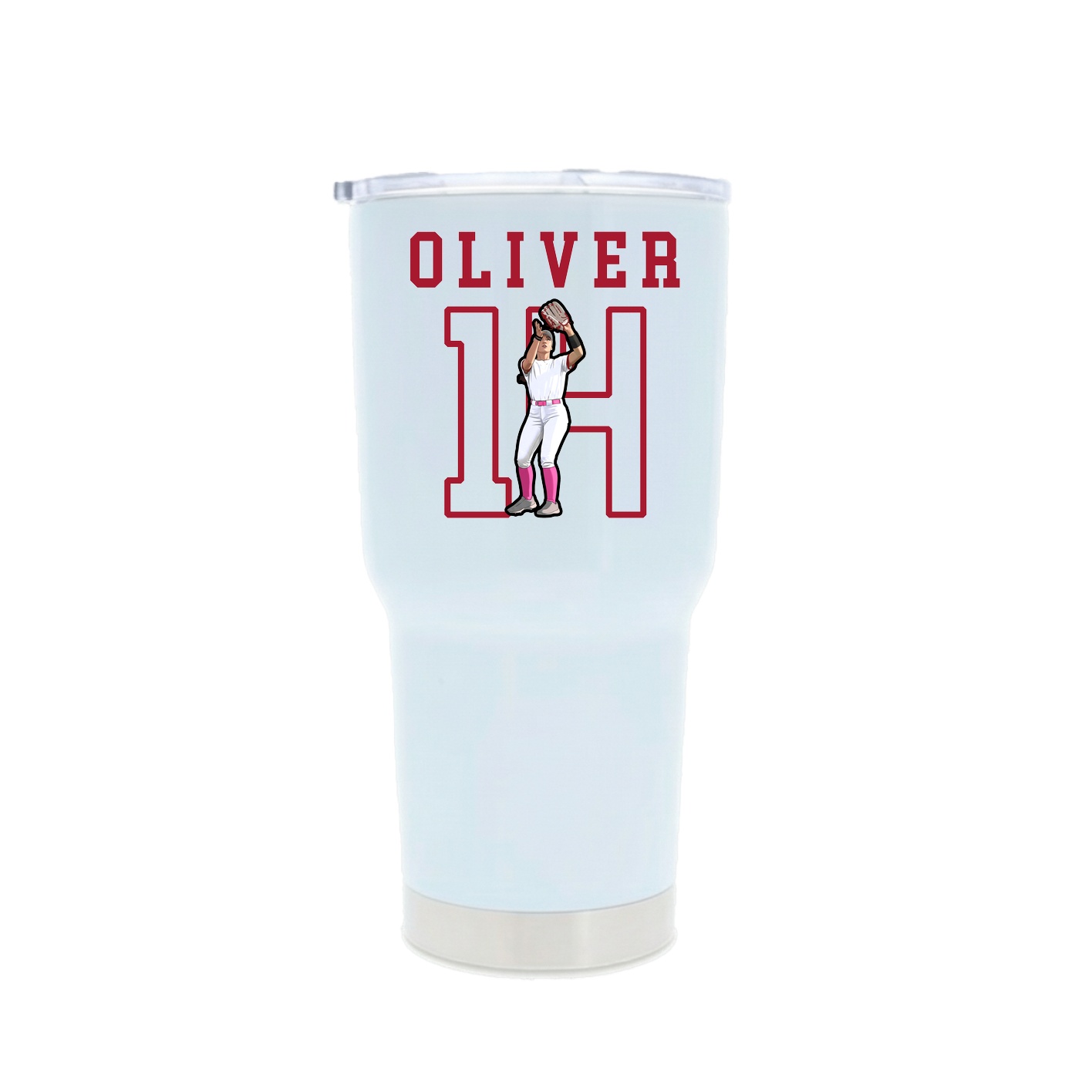 30oz Stainless Steel Tumbler — Shirsey in White