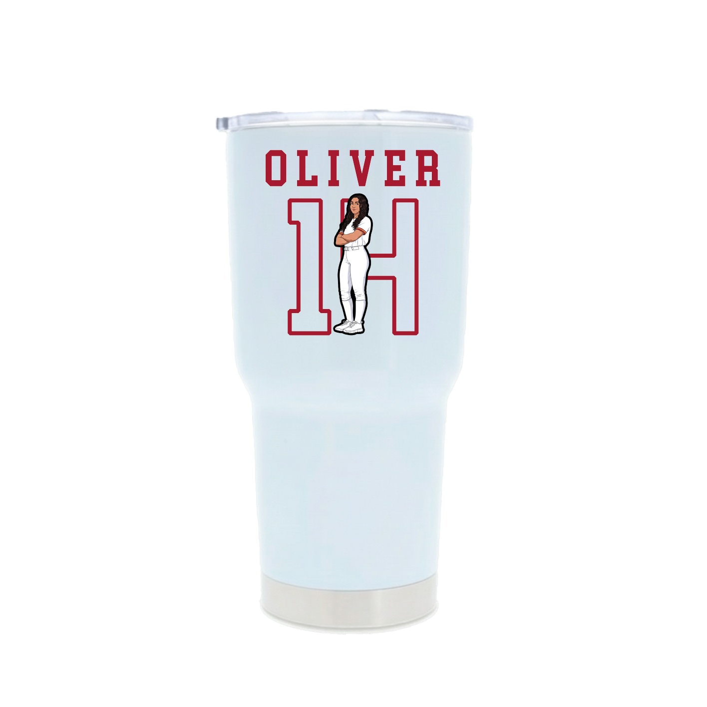 30oz Stainless Steel Tumbler — Shirsey in White