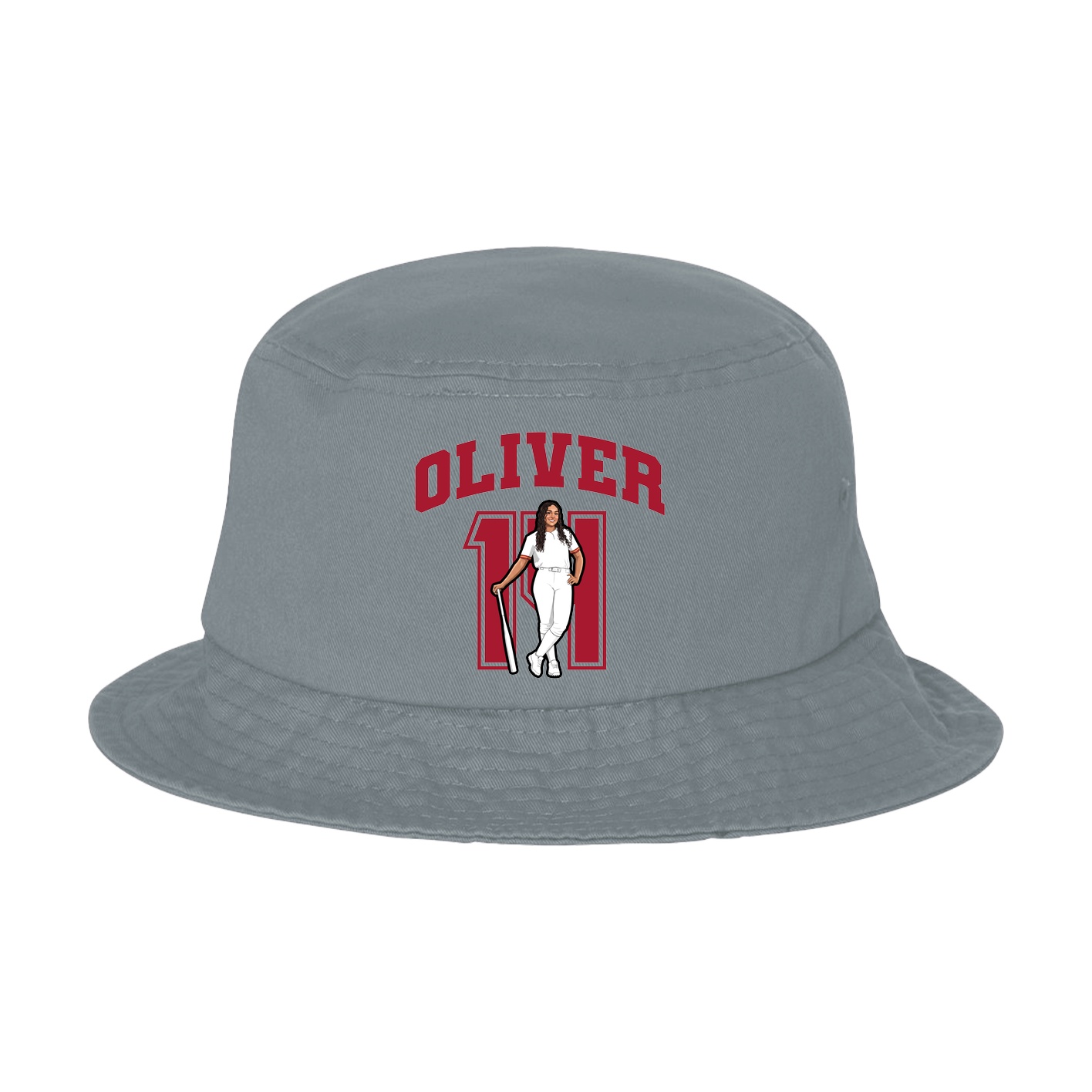 Bucket Cap — Number in Grey