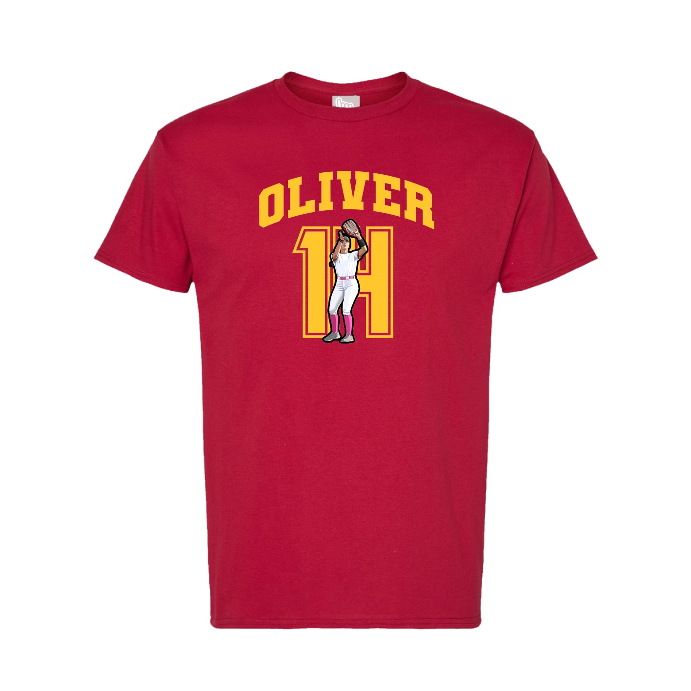 Tee — Number in Crimson