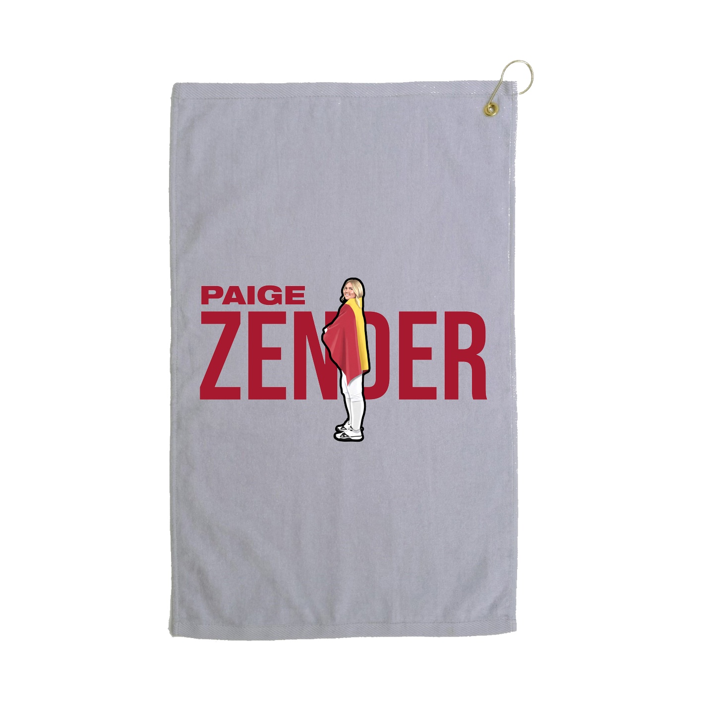 Golf Towel — Player Name in Grey