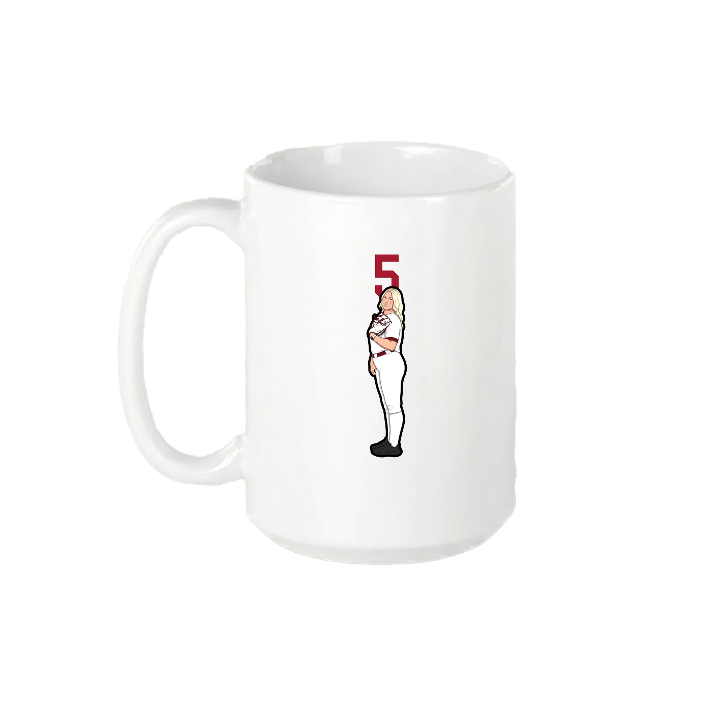 15oz Coffee Mug — Number Top in White