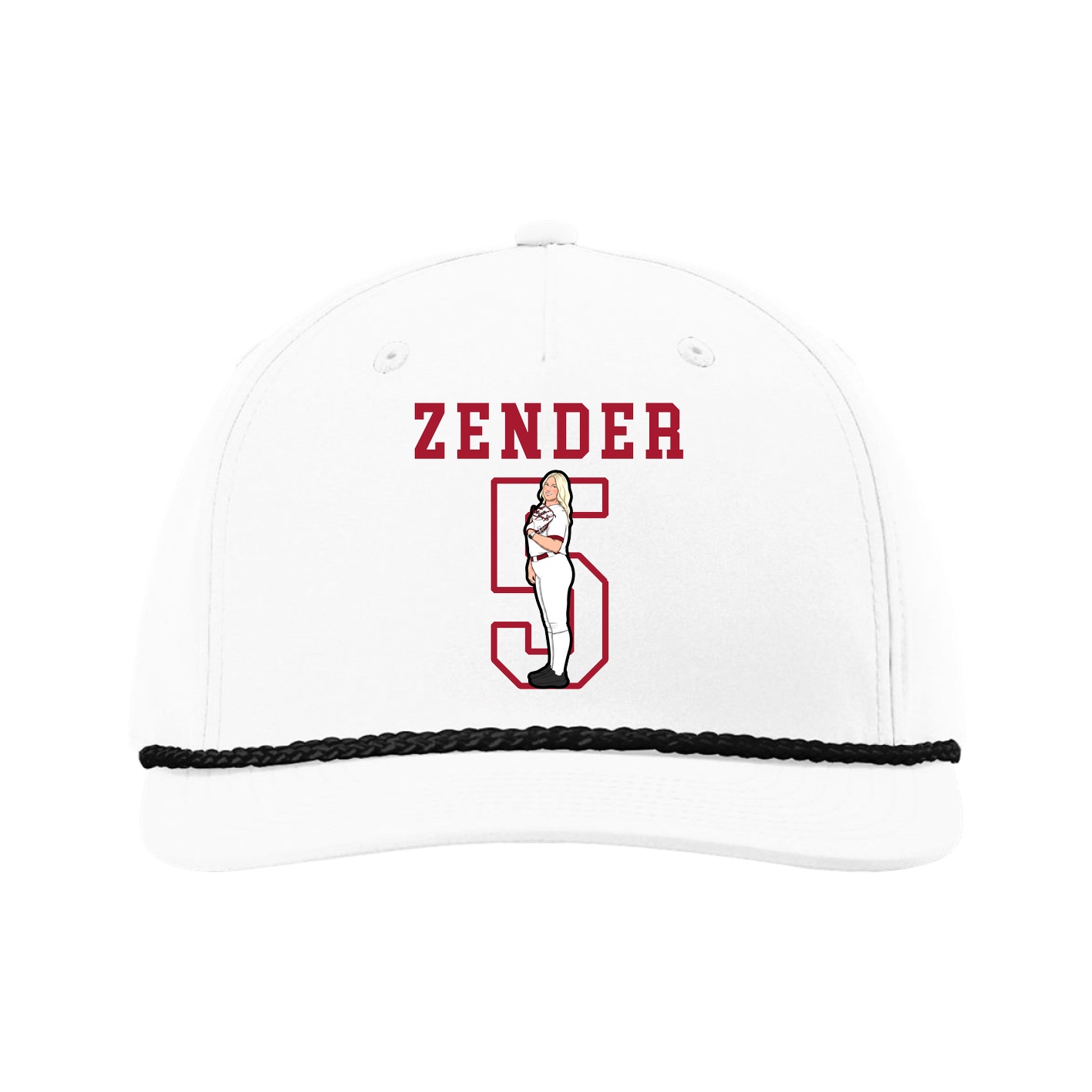 Five-Panel Classic Rope Cap — Shirsey in White