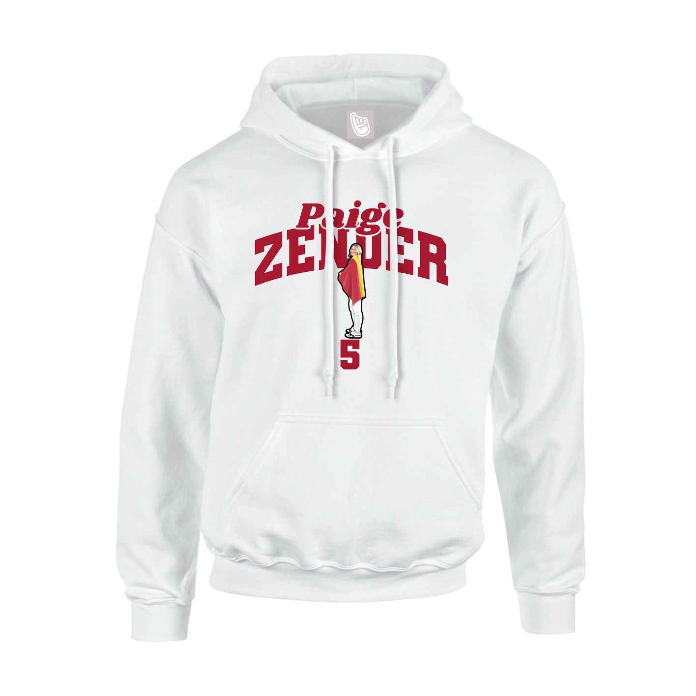 Hoodie — Signature Arch in White
