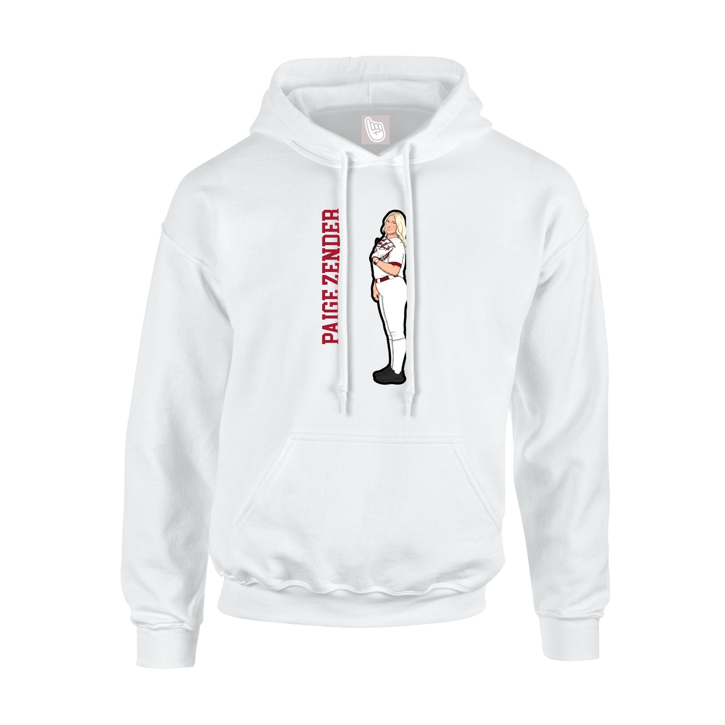 Youth Hoodie — Name Vertical in White