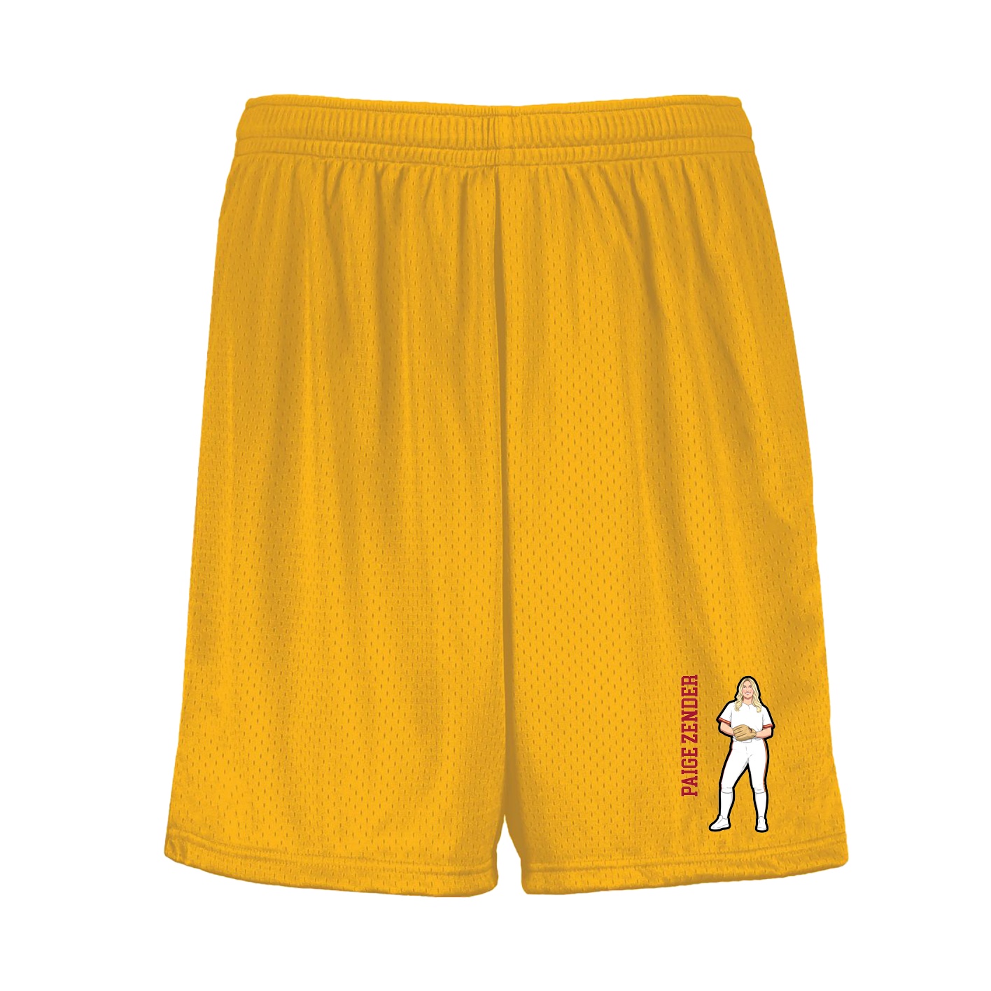 Shorts — Name Vertical in Gold